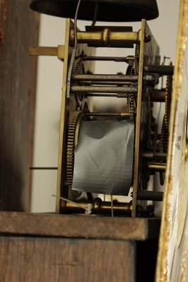 Lot 1126 - WILLIAM BARKER, WIGAN. A GEORGE III FIGURED MAHOGANY LONGCASE CLOCK