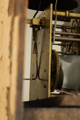 Lot 1126 - WILLIAM BARKER, WIGAN. A GEORGE III FIGURED MAHOGANY LONGCASE CLOCK