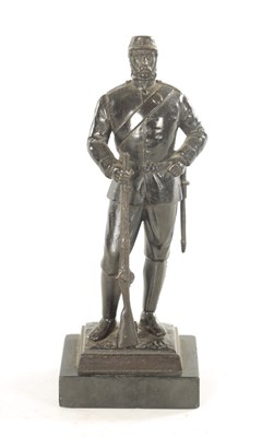 Lot 737 - A LATE 19TH CENTURY PATINATED BRONZE SCULPTURE