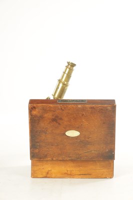 Lot 588 - A LATE GEORGE III CENTURY CHEST TYPE COMPOUND MICROSCOPE