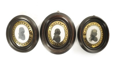 Lot 775 - A COLLECTION OF THREE SILHOUETTES ON PLASTER BY MIERS, LONDON