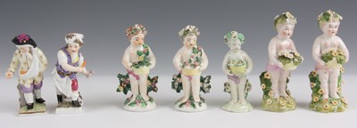 Lot 49 - A SELECTION OF SEVEN SMALL PORCELAIN FIGURES...