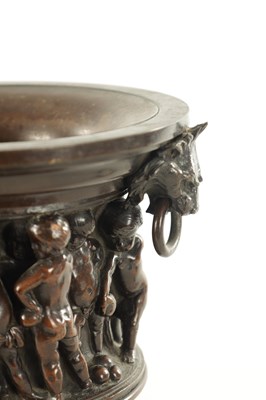 Lot 705 - A 19TH CENTURY NEOCLASSICAL PATINATED BRONZE URN
