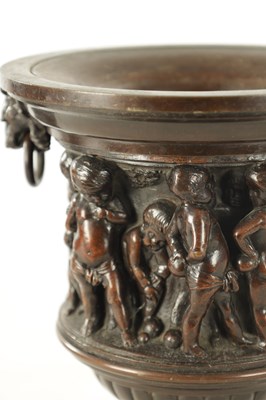 Lot 705 - A 19TH CENTURY NEOCLASSICAL PATINATED BRONZE URN