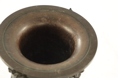 Lot 705 - A 19TH CENTURY NEOCLASSICAL PATINATED BRONZE URN