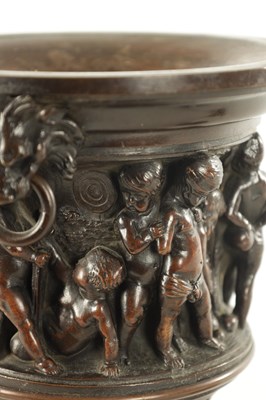 Lot 705 - A 19TH CENTURY NEOCLASSICAL PATINATED BRONZE URN