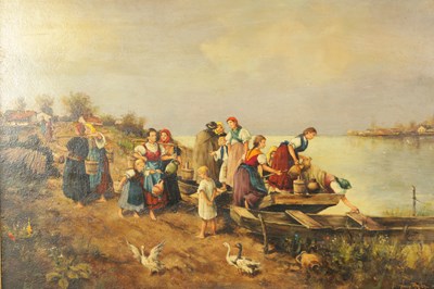 Lot 933 - F. BRIEARD. A LARGE PAIR OF ITALIAN OILS ON CANVAS