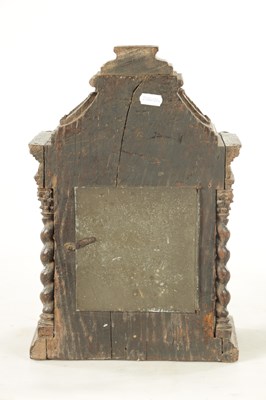 Lot 1137 - A 17TH/18TH CENTURY CARVED OAK CLOCK CASE