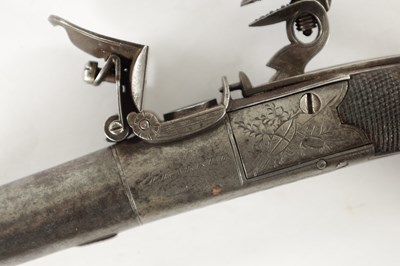 Lot 562 - AN EARLY 19TH CENTURY FLINTLOCK POCKET PISTOL BY BAKER