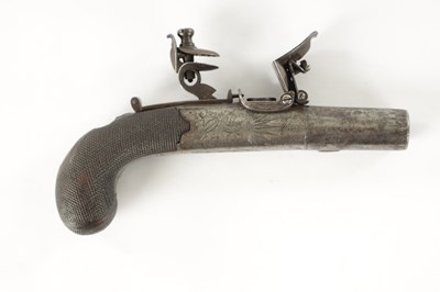 Lot 562 - AN EARLY 19TH CENTURY FLINTLOCK POCKET PISTOL BY BAKER