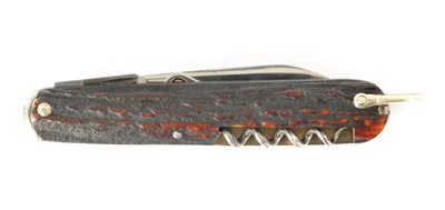 Lot 541 - A LARGE STAGHORN HANDLED FOLDING COACHMAN’S KNIFE BY W. MORTON & SONS, SHEFFIELD