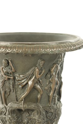 Lot 749 - A PAIR OF 18TH CENTURY STYLE GRAND TOUR PATINATED BRONZE MEDICI VASES