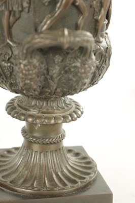 Lot 749 - A PAIR OF 18TH CENTURY STYLE GRAND TOUR PATINATED BRONZE MEDICI VASES