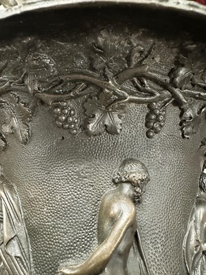 Lot 749 - A PAIR OF 18TH CENTURY STYLE GRAND TOUR PATINATED BRONZE MEDICI VASES