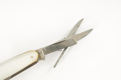 Lot 542 - TWO EARLY 20TH CENTURY MOTHER OF PEARL AND STEEL MULTI-TOOL FOLDING KNIVES