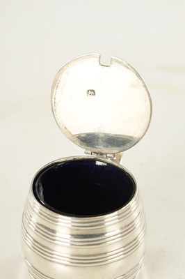 Lot 394 - A GEORGE III SILVER SILVER MUSTARD POT AND LINER