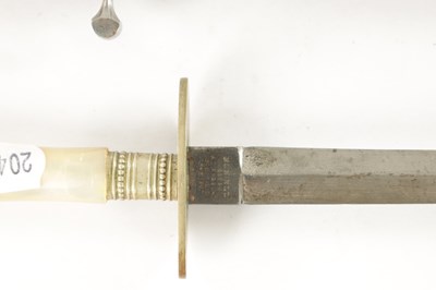 Lot 564 - TWO MOTHER OF PEARL HANDLED STILETTO DAGGERS