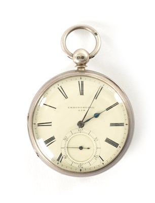 Lot 347 - AA MORTON’S PATENT SILVER OPEN FACED POCKET WATCH