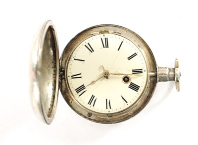 Lot 353 - AN UNUSUAL SILVER FULL HUNTER VERGE POCKET WATCH BY JOHN WEATHERGILT, LIVERPOOL