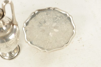 Lot 406 - A CASED VICTORIAN THREE-PIECE SILVER TRAVELLING COMMUNION SERVICE