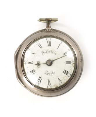 Lot 335 - THOMAS COCKSHOOT, CROSBY. N0. 30. A RARE GEORGE III SILVER PAIR CASED VERGE POCKET WATCH