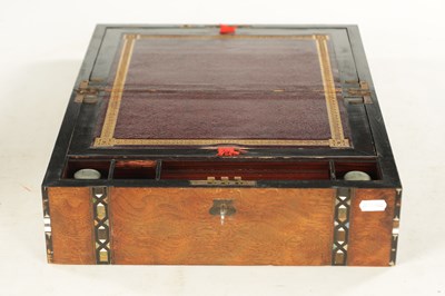 Lot 1174 - A VICTORIAN INLAID WALNUT WRITING BOX