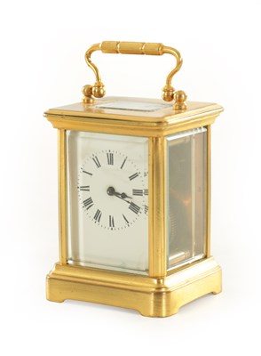 Lot 1099 - AN EARLY 20TH CENTURY FRENCH MINIATURE CARRIAGE CLOCK TIMEPIECE