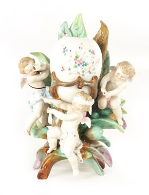 Lot 66 - A LATE 19TH CENTURY KPM PORCELAIN CHERUB VASE