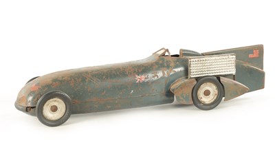 Lot 682 - A 1920’S KINGSBURY TINPLATE CLOCKWORK MODEL OF CAMBELL-NAPIER BLUEBIRD