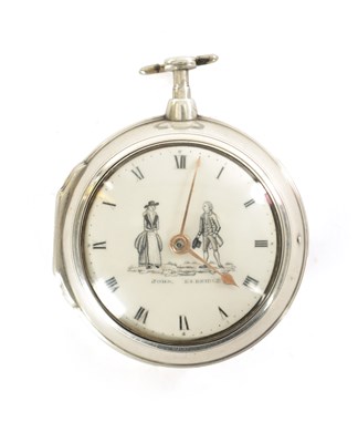 Lot 324 - A GEORGE III SILVER PAIR CASED POCKET WATCH SIGNED CHARLES NORMAN, LONDON