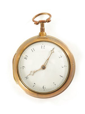 Lot 314 - A RARE GEORGE III PAIR CASED POCKET WATCH BY YORK MAKERS, HAMPSTON PRINCE & CATTLES