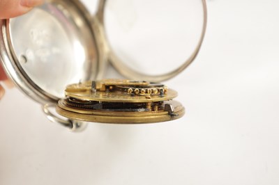 Lot 321 - THOMAS YATES, PRESTON. A 19TH CENTURY SILVER OPEN FACED FUSEE POCKET WATCH