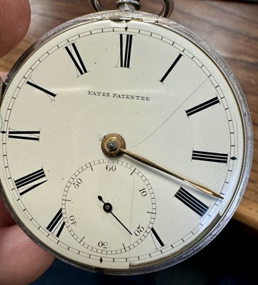 Lot 321 - THOMAS YATES, PRESTON. A 19TH CENTURY SILVER OPEN FACED FUSEE POCKET WATCH