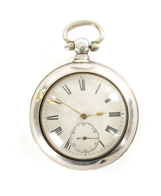 Lot 310 - A VICTORIAN SILVER PAIR CASED POCKET WATCH