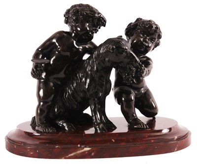 Lot 413 - A FINELY PATINATED 19TH CENTURY FRENCH BRONZE...