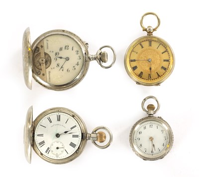 Lot 317 - A COLLECTION OF FOUR POCKET AND FOB WATCHES