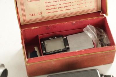 Lot 603 - A ZEISS IKON CONTAX II CAMERA WITH ACCESSORIES AND SPARES