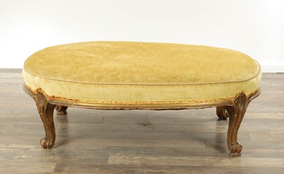 Lot 1250 - A LATE 18TH CENTURY GILTWOOD OVERSIZED STOOL