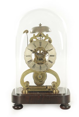 Lot 1131 - WOOLRICH, WOLVERHAMPTON. A MID 19TH CENTURY SKELETON CLOCK