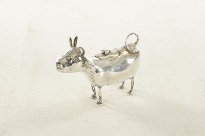 Lot 421 - A DUTCH 19TH CENTURY SILVER COW CREAMER