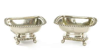 Lot 415 - A PAIR OF GEORGE III SILVER SALTS