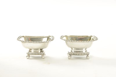 Lot 415 - A PAIR OF GEORGE III SILVER SALTS