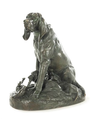 Lot 787 - PROSPER LE COURTIER A GOOD 19TH CENTURY FRENCH ANIMALIER BRONZE SCULPTURE