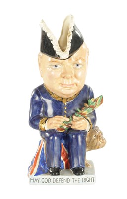 Lot 57 - A 1940’S WILKINSON CHARACTER JUG OF WINSTON CHURCHILL BY CLARICE CLIFF