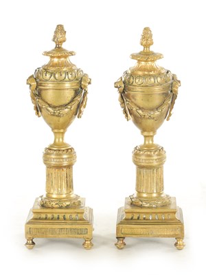 Lot 799 - A PAIR OF 19TH CENTURY GILT BRONZE REVERSIBLE CANDLESTICKS