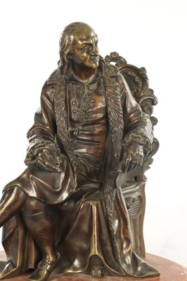 Lot 662 - A 19TH CENTURY FIGURAL BRONZE