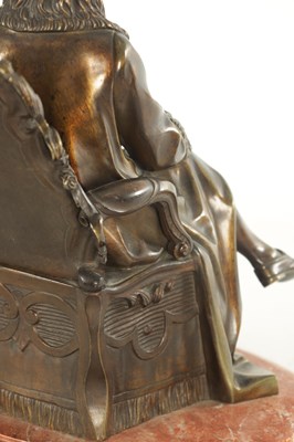 Lot 662 - A 19TH CENTURY FIGURAL BRONZE