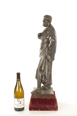 Lot 672 - F. BARBEDIENNE, A 19TH CENTURY FIGURAL BRONZE SCULPTURE OF SOPHOCLES