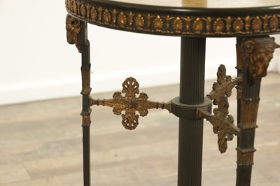 Lot 1381 - A LATE 19TH CENTURY AESTHETIC BRONZE AND GILT BRONZE STANDARD OIL LAMP TABLE