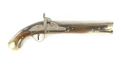 Lot 558 - A 19TH CENTURY PERCUSSION PISTOL BY WILLIAM POWELL